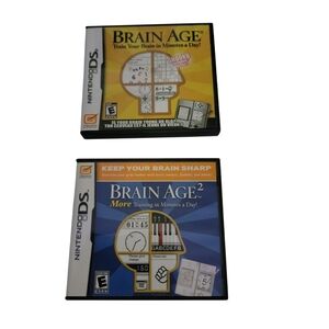 Nintendo DS BRAIN AGE 1 & 2 Video Games Complete